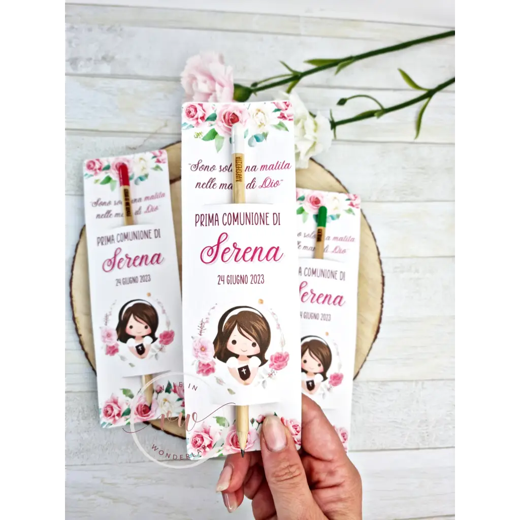 matite piantabili personalizzabili nome idea regalo invitati comunione