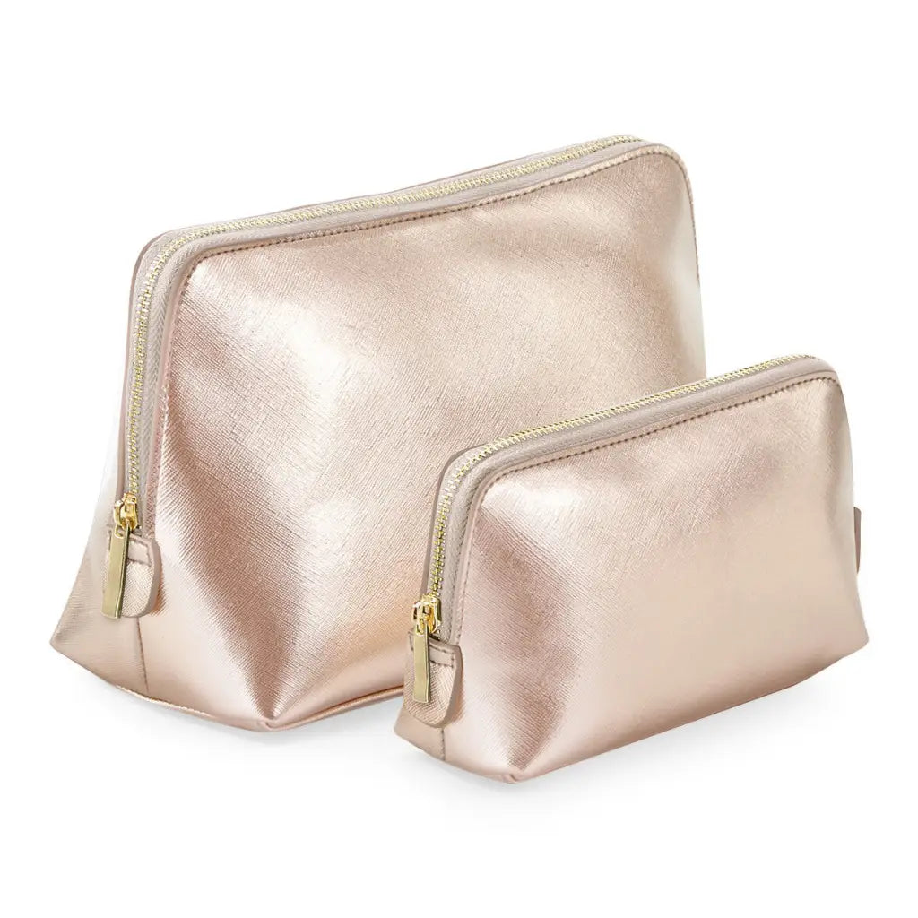 giftdonna accessori moda beautycase trousse porta trucchi personalizzabile nome ecopelle regalo oro rosa