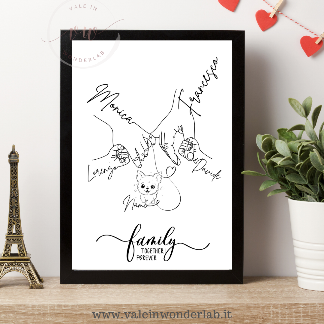QUADRO CON STAMPA MANI + PERSONALIZZAZIONE