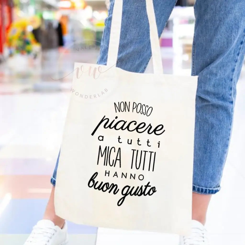 TOTE BAG COTONE PERSONALIZZABILE (bianco e nero)