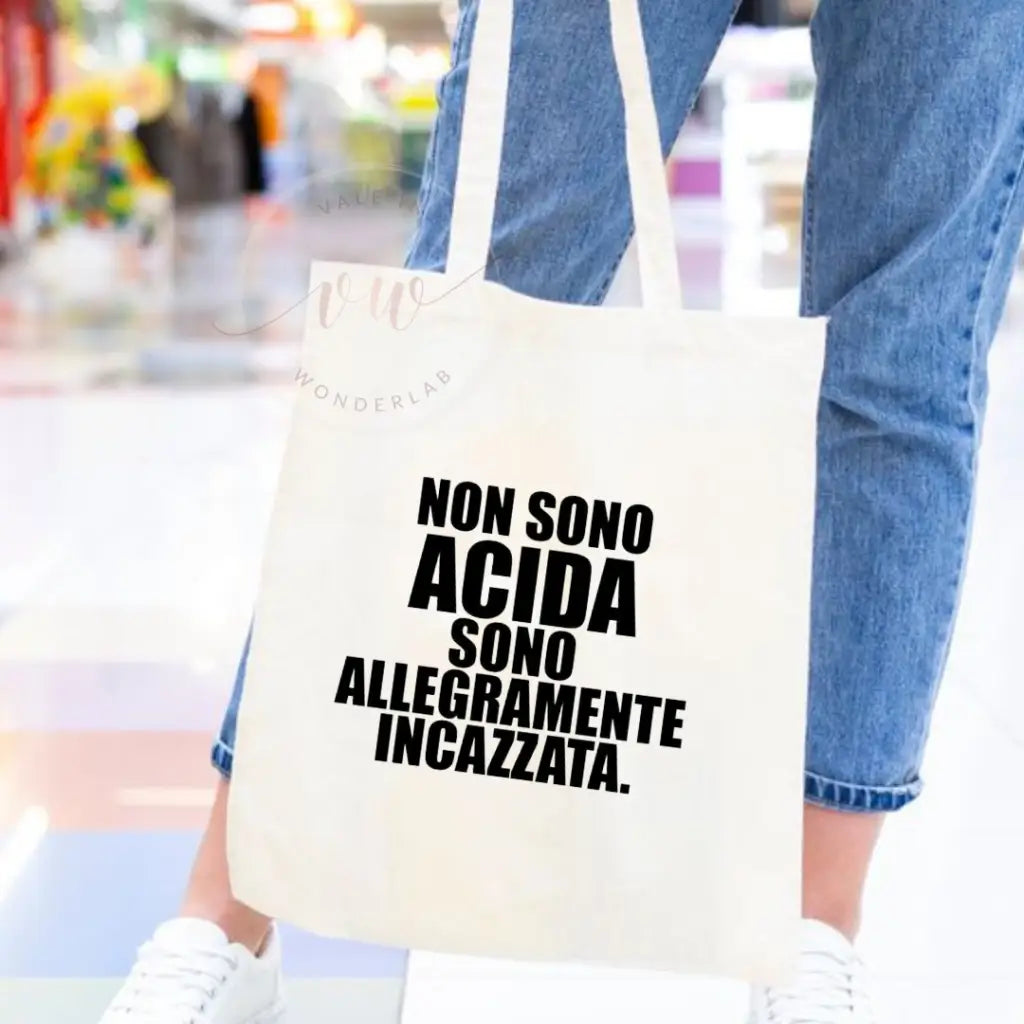 TOTE BAG COTONE PERSONALIZZABILE (bianco e nero)