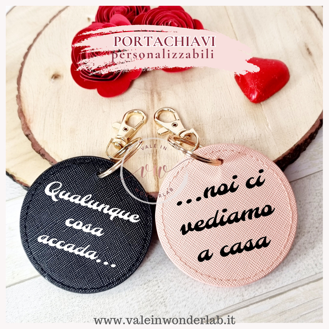 Vale in Wonderlab - Regali personalizzati - COPPIA PORTACHIAVI IN ECOPELLE Vale in Wonderlab - Regali personalizzati - COPPIA PORTACHIAVI IN ECOPELLE