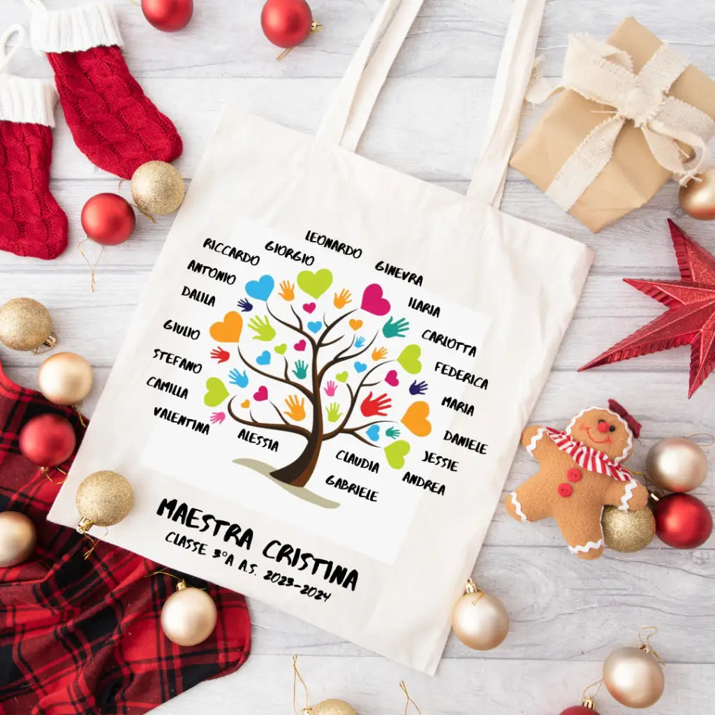 TOTE BAG PER MAESTRE - PERSONALIZZABILE (colorata)